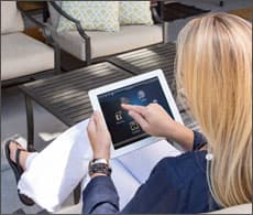 woman in wisconsin using home automation controls