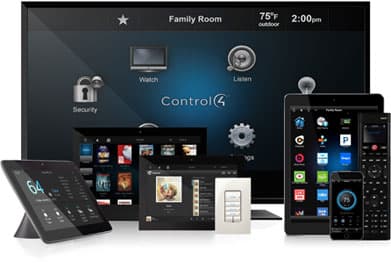 control4 home automation products on devices