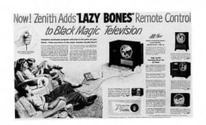 Zenith lazy bones_history of the remote